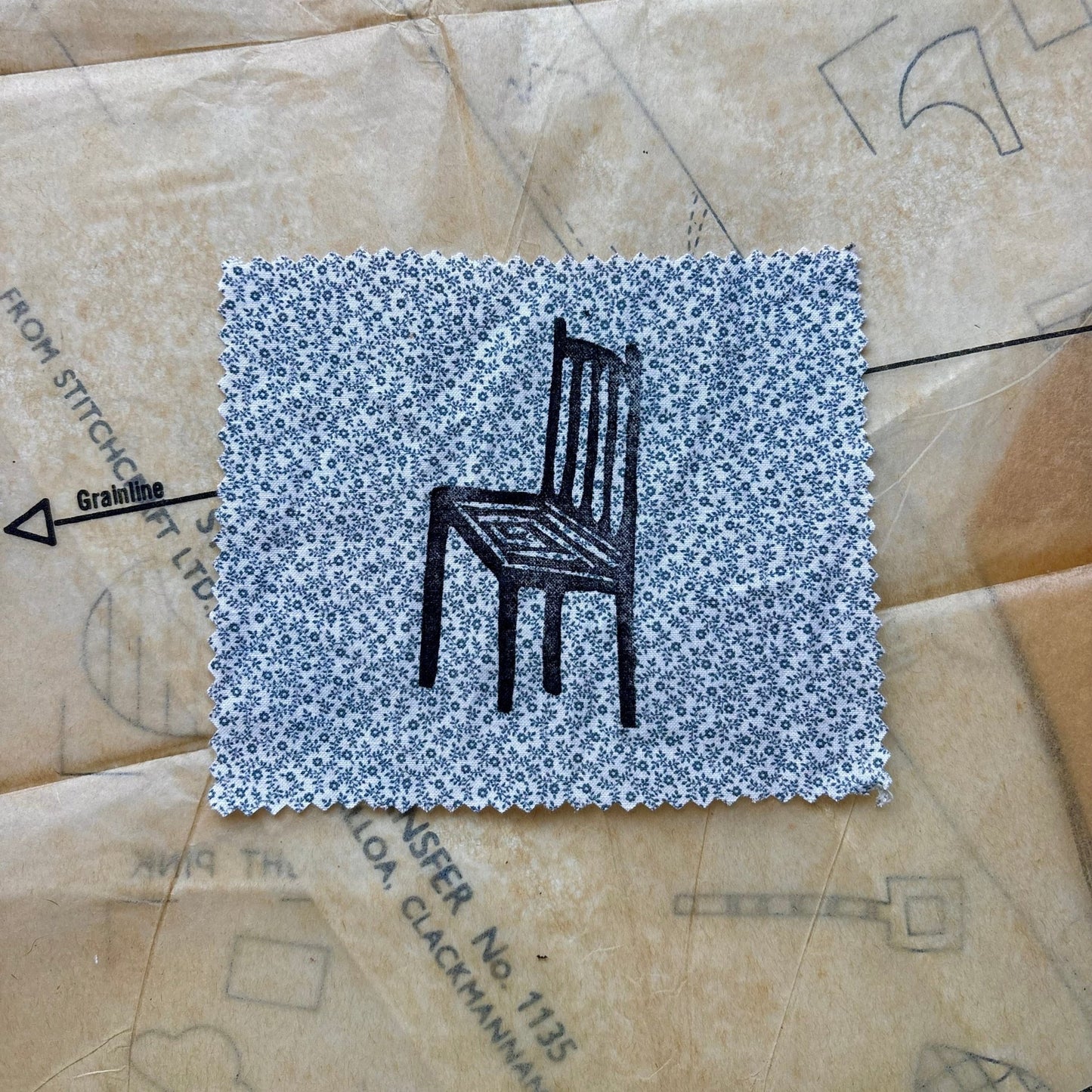 LINO PRINTED FABRIC PATCHES - Seconds | Pack of 5 - Set Seven - Pulp & Thread