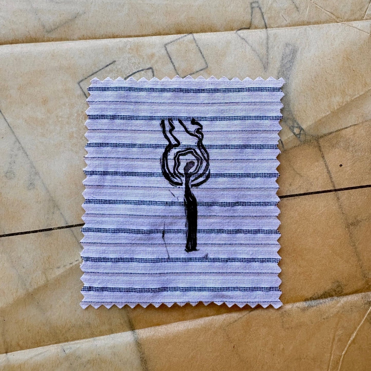 LINO PRINTED FABRIC PATCHES | Pack of 3 - Set Two - Pulp & Thread