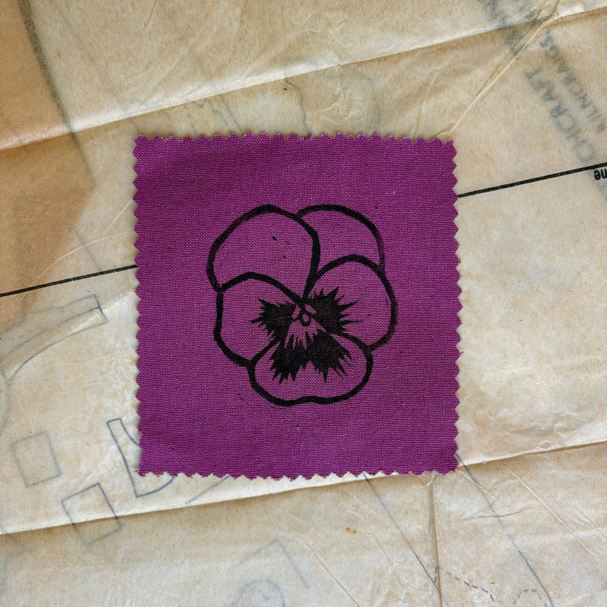 LINO PRINTED FABRIC PATCHES | Pack of 3 - Set Three - Pulp & Thread