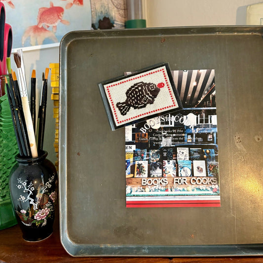 CROSS-STITCH MAGNET | Soy Sauce Fish - Pulp & Thread