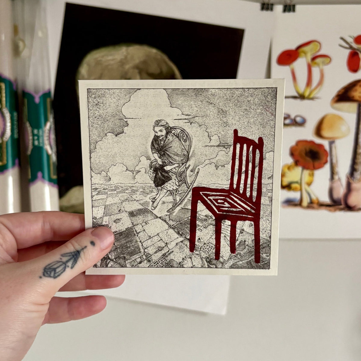 BOOK PAGE LINO PRINT - Seconds | Flying Chair - Pulp & Thread