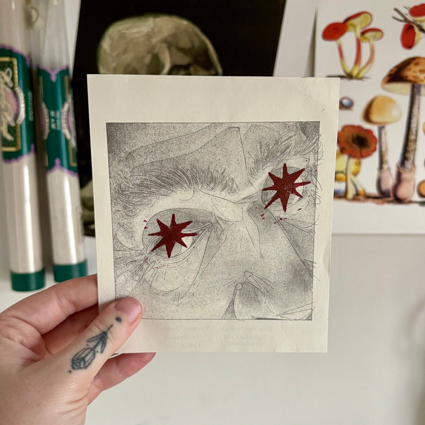 BOOK PAGE LINO PRINT - Seconds | Eyes Full Of Stars - Pulp & Thread