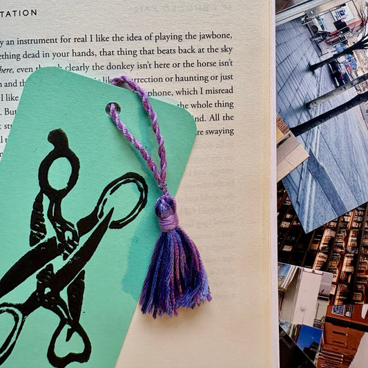 LINO PRINTED BOOKMARK | Scissoring - Pulp & Thread
