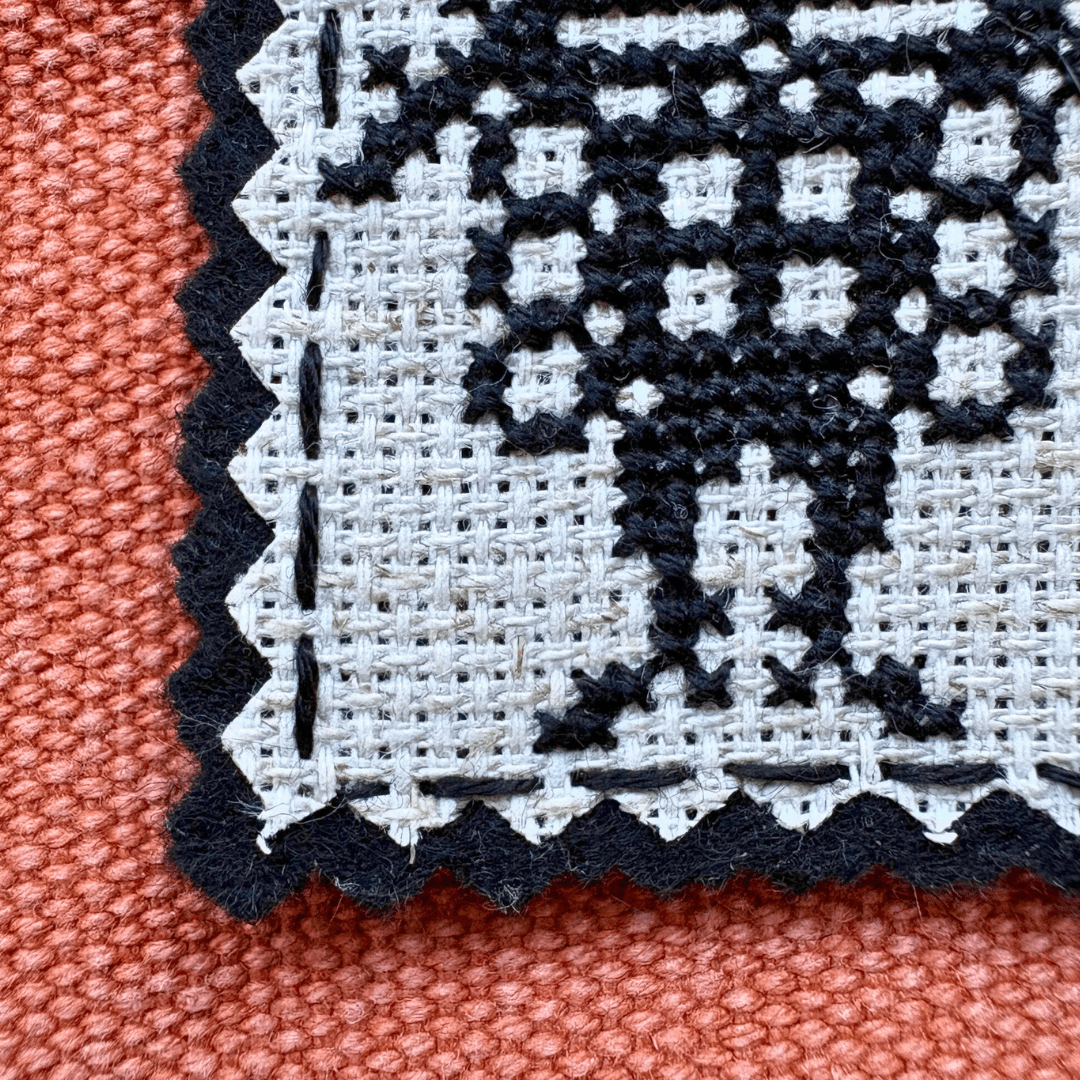 TEXTILE PATCH - Fabric + Cross Stitch | Baba Yaga Mini - Pulp & Thread