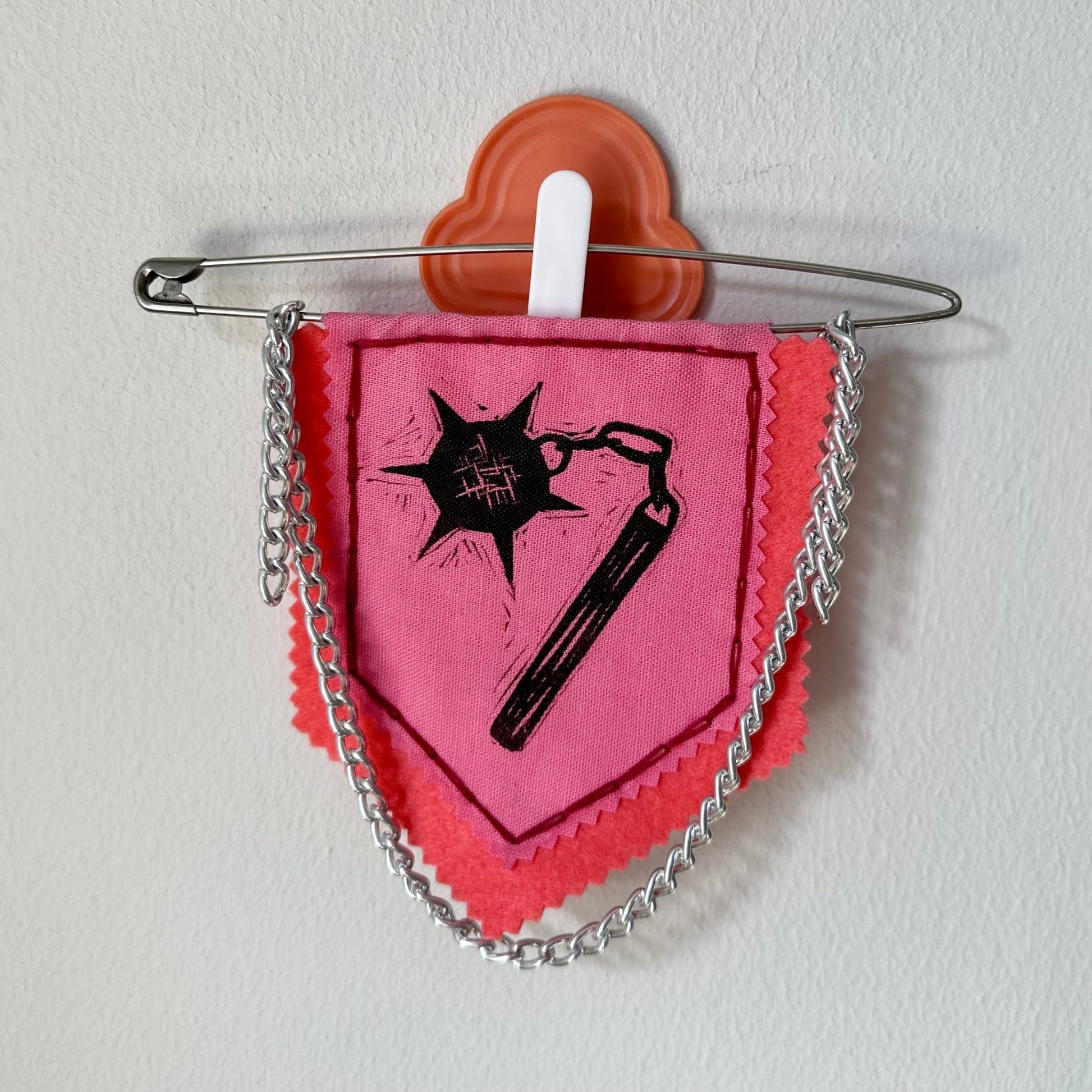 MINI PENNANT FLAG WALL HANGING | Medieval Flail - Pulp & Thread
