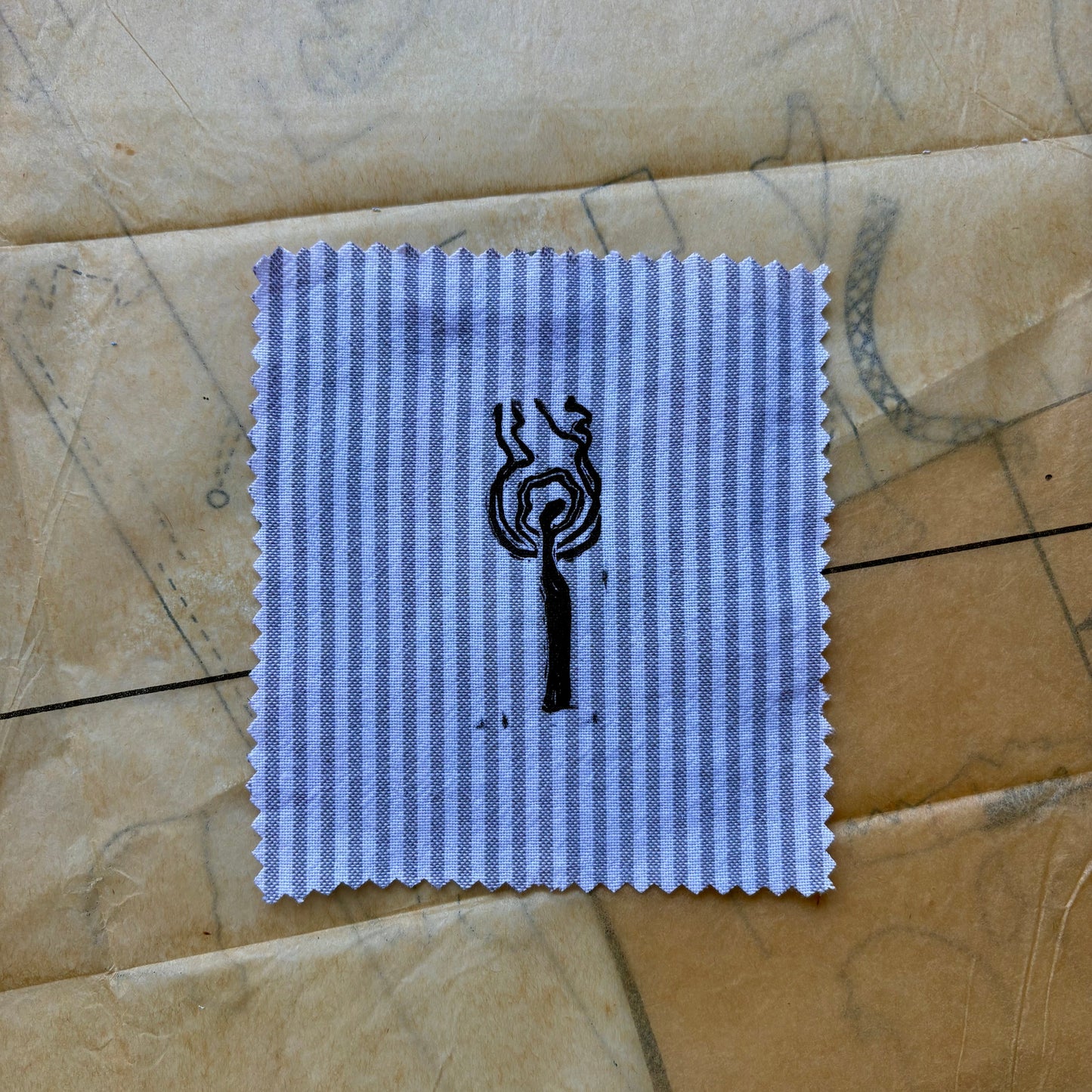 LINO PRINTED FABRIC PATCHES | Pack of 3 - Set Four