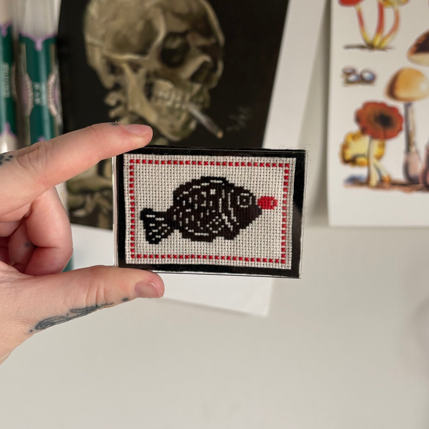 CROSS-STITCH MAGNET | Soy Sauce Fish