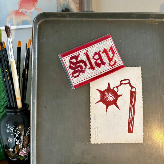 CROSS-STITCH MAGNET | Slay