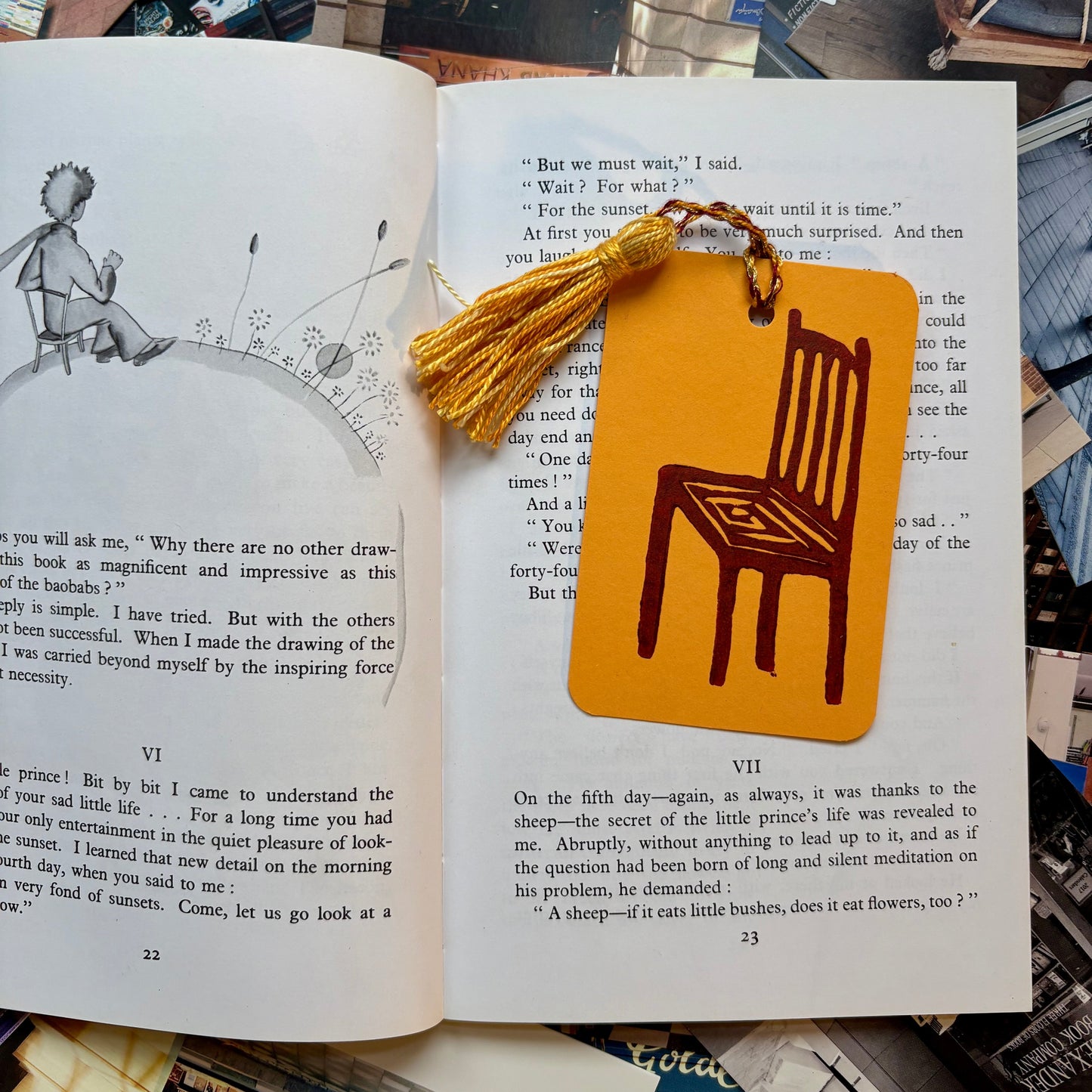 LINO PRINTED BOOKMARK | Sit & Read