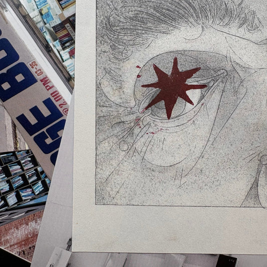 BOOK PAGE LINO PRINT - Seconds | Eyes Full Of Stars - Pulp & Thread
