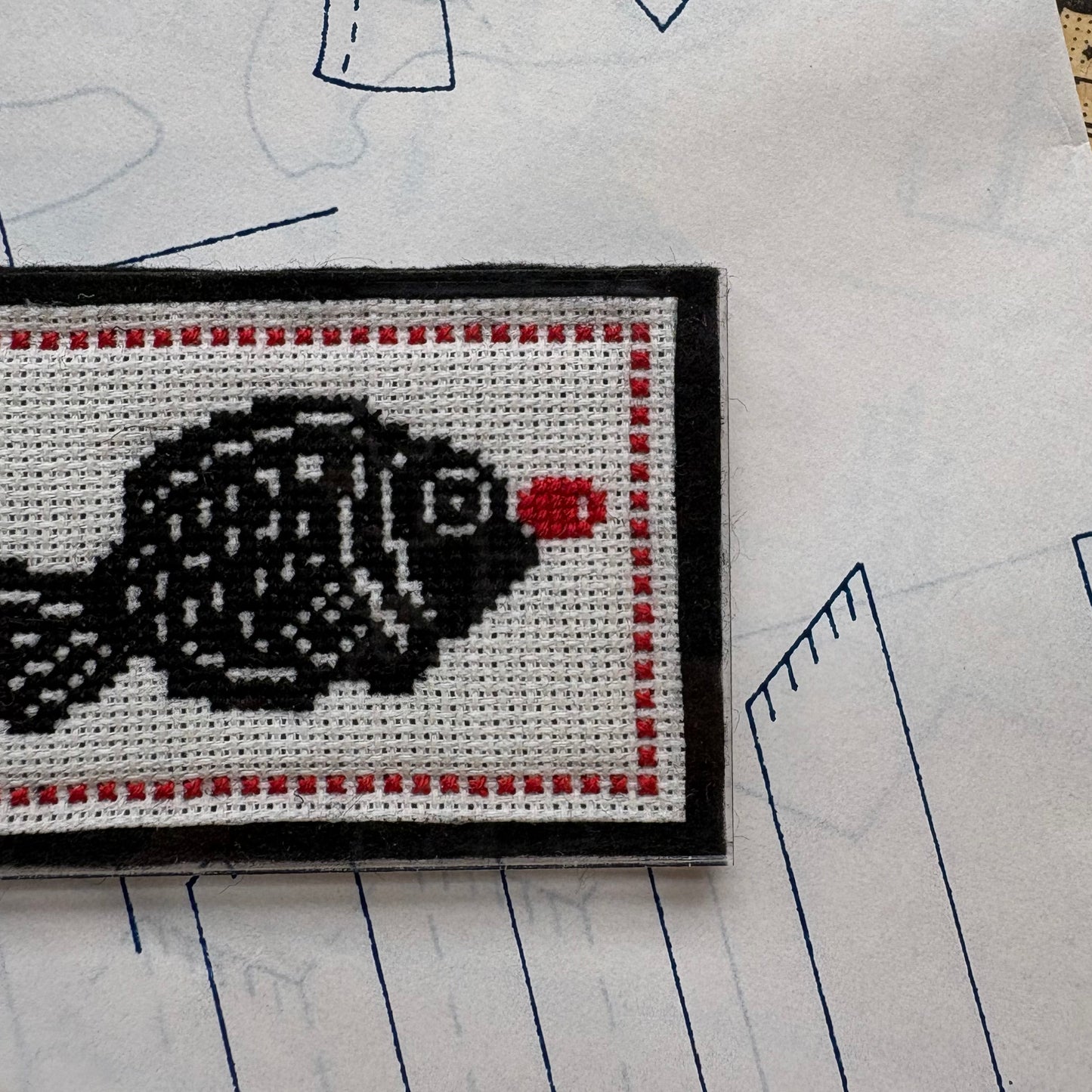 CROSS-STITCH MAGNET | Soy Sauce Fish