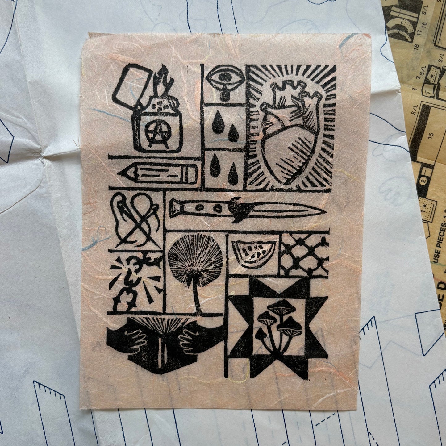LINO PRINT | Tools of Resistance - Coral Mulberry