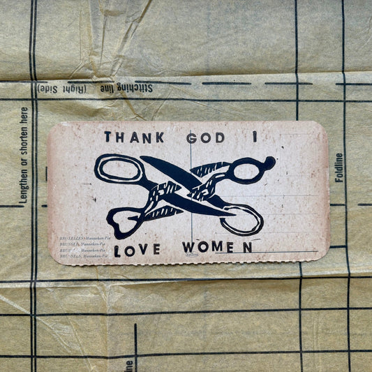 VINTAGE POSTCARD LINO PRINT | I Love Women - Pulp & Thread
