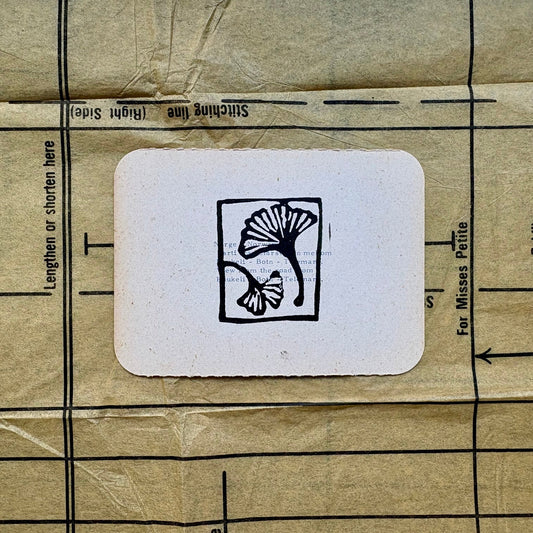 VINTAGE POSTCARD LINO PRINT | Ginko - Pulp & Thread