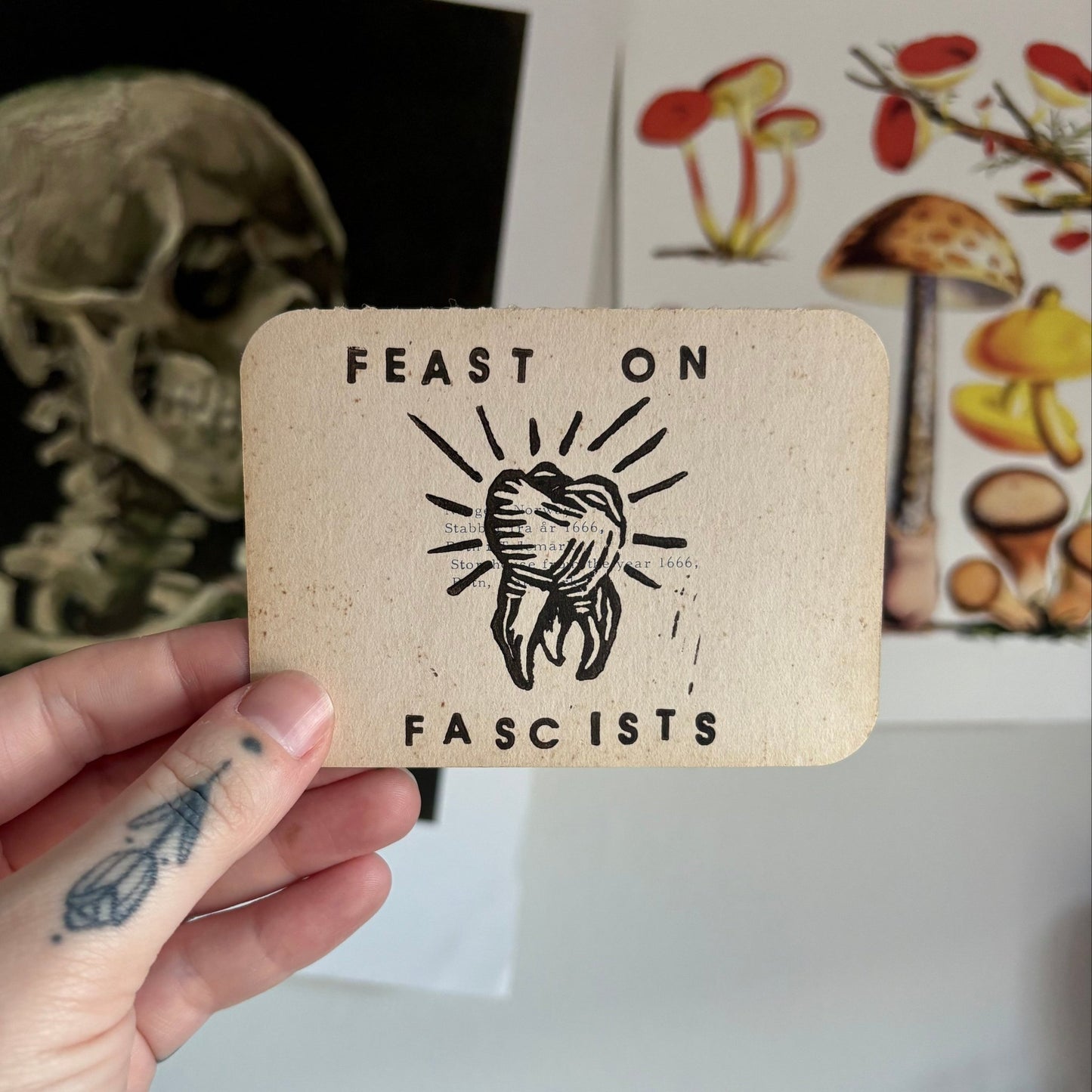 VINTAGE POSTCARD LINO PRINT | Feast - Pulp & Thread