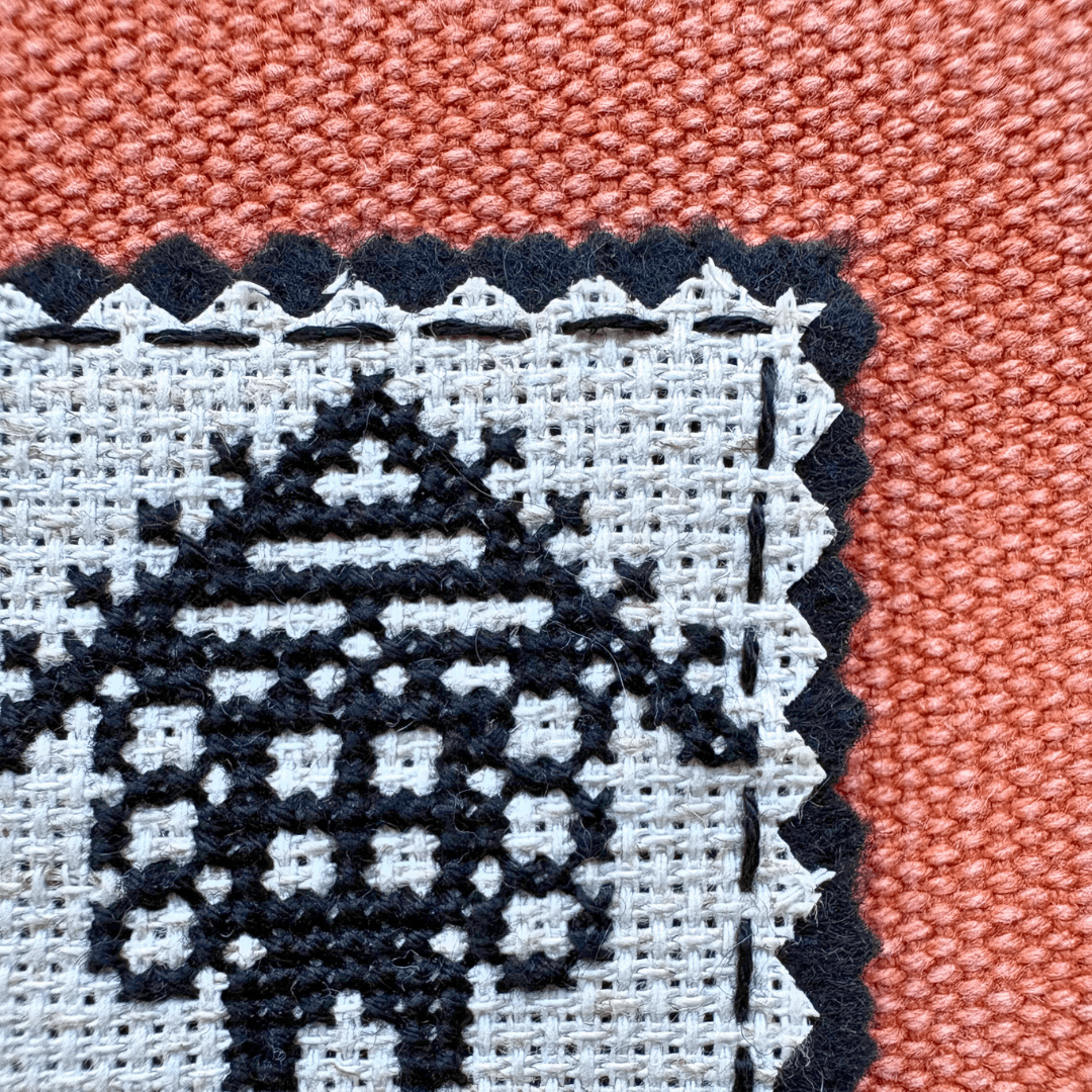 TEXTILE PATCH - Fabric + Cross Stitch | Baba Yaga Mini - Pulp & Thread