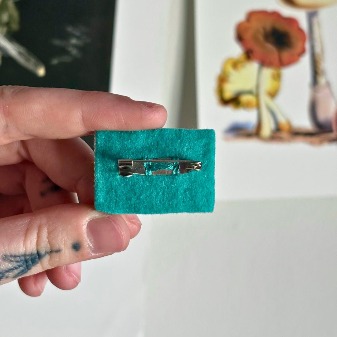 PIN BADGE | Cross Stitch Pride Flag - Pulp & Thread