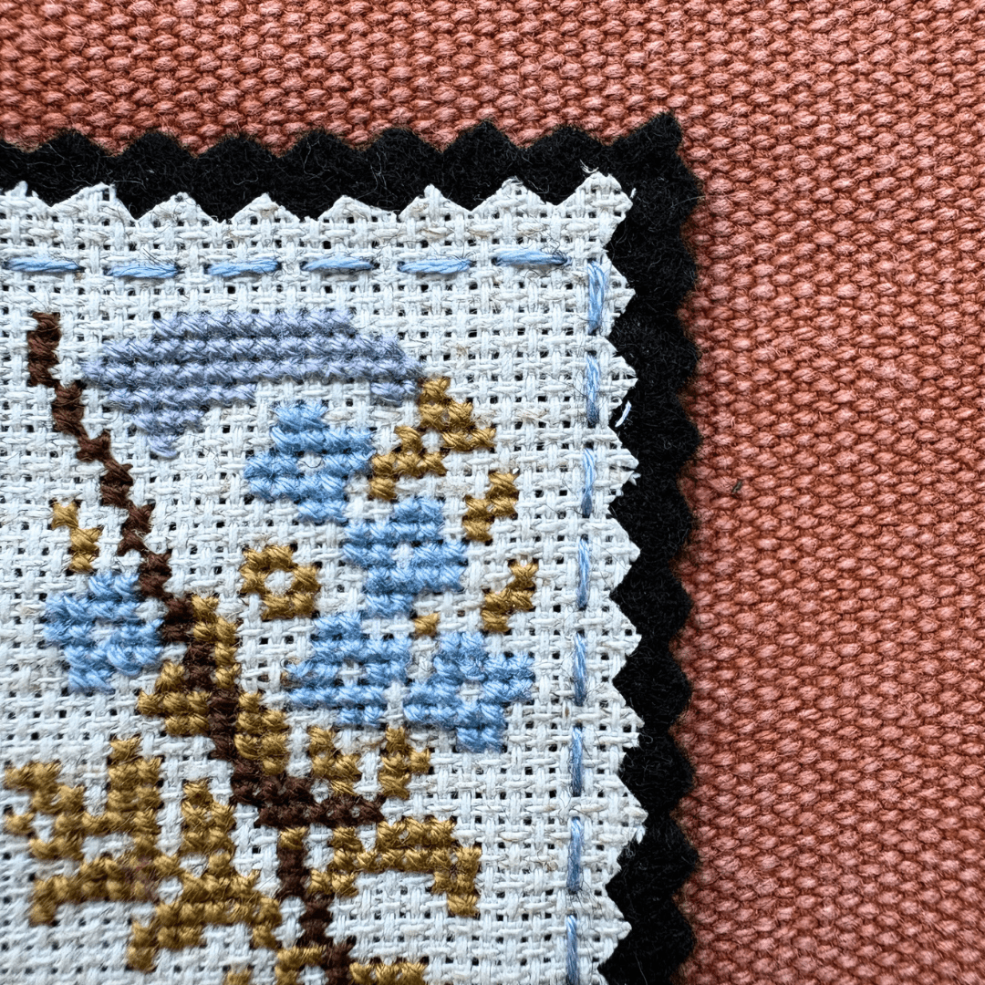 TEXTILE PATCH - Fabric + Cross Stitch | Midsummer Scythe - Pulp & Thread